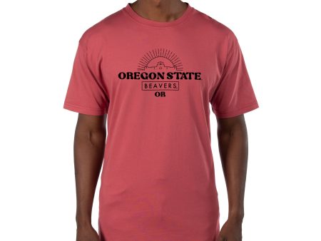 USCAPE Oregon State University Old School Short Sleeve Tee, Shiraz Online now