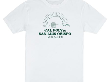 USCAPE Cal Poly San Luis Obispo Old School Short Sleeve Tee, White Fashion