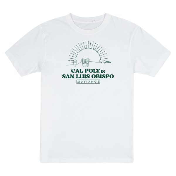 USCAPE Cal Poly San Luis Obispo Old School Short Sleeve Tee, White Fashion