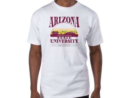 USCAPE Arizona State University Stars Short Sleeve Tee, White Supply