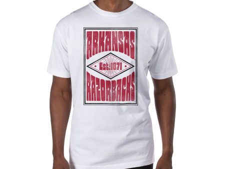 USCAPE University of Arkansas Poster Short Sleeve Tee, White Hot on Sale