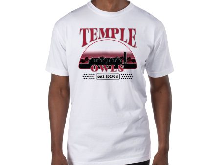 USCAPE Temple University Stars Short Sleeve Tee, White Online Hot Sale