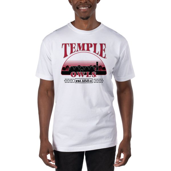 USCAPE Temple University Stars Short Sleeve Tee, White Online Hot Sale