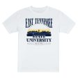 USCAPE East Tennessee State University Stars Short Sleeve Tee, White Fashion