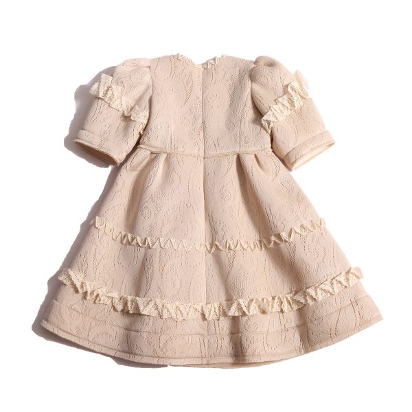 GAEL RUFFLED LACE FROCK For Discount