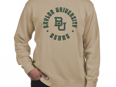 USCAPE Baylor University Radial Fleece Crewneck, Sandstone Online Hot Sale