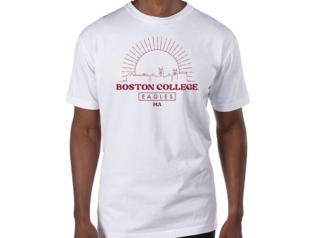 USCAPE Boston College Old School Short Sleeve Tee, White Supply