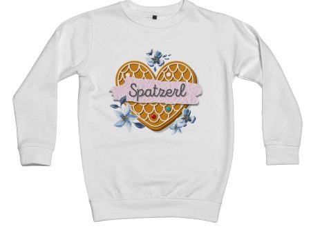 Girl s Bavarian Graphic Sweatshirt  Spatzerl  gingerbread heart & floral print - 4 colours Fashion