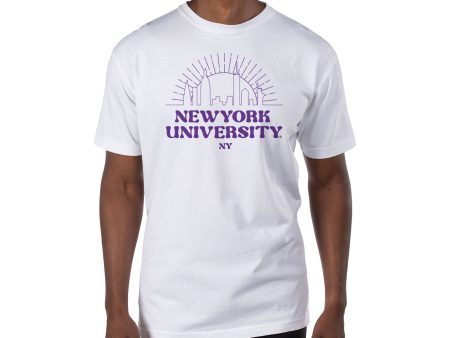 USCAPE New York University Old School Short Sleeve Tee, White Supply