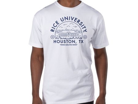 USCAPE Rice University Voyager Short Sleeve Tee, White For Cheap