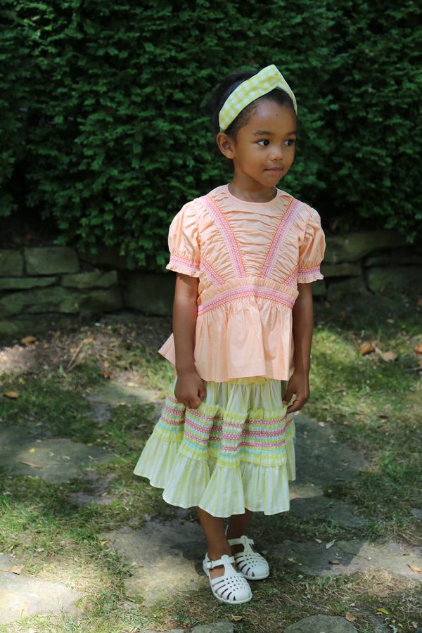 SOFIA SMOCKED SKIRT Cheap