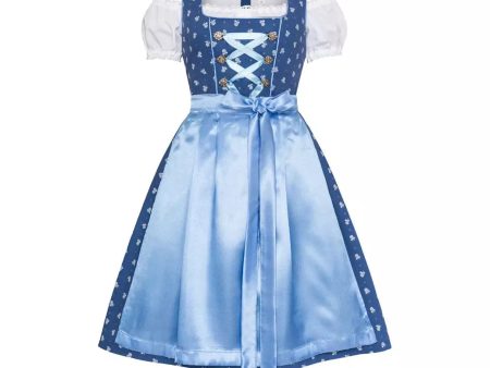 Bavarian Dirndl Dress Julia, 3pcs - Blue For Sale