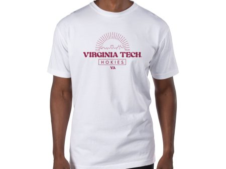 USCAPE Virginia Tech Old School Short Sleeve Tee, White Sale