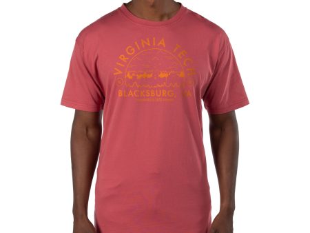 USCAPE Virginia Tech Voyager Short Sleeve Tee, Shiraz Sale