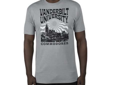 USCAPE Vanderbilt University Sunburst Renew Short Sleeve Tee, Stormy Grey Online Sale