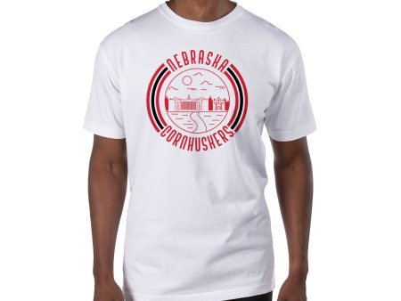 USCAPE University of Nebraska  90s Flyer Short Sleeve Tee, White Sale