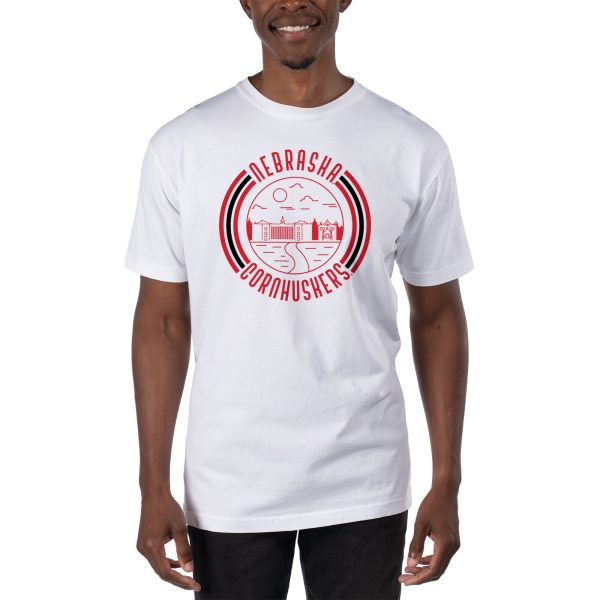 USCAPE University of Nebraska  90s Flyer Short Sleeve Tee, White Sale