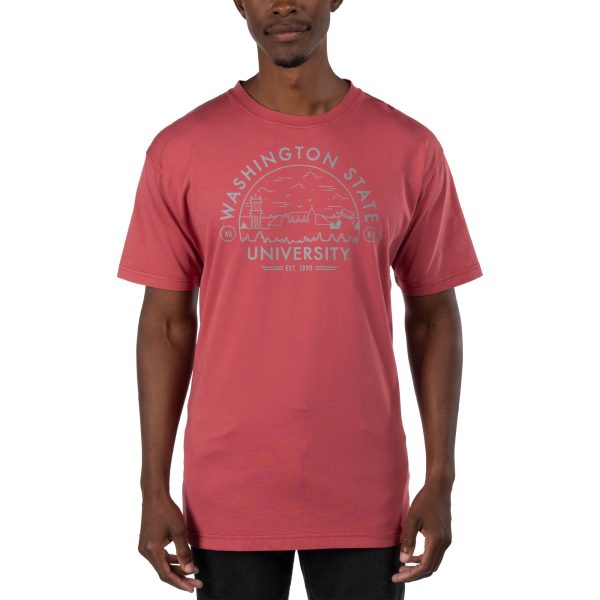 USCAPE Washington State University Voyager Short Sleeve Tee, Shiraz For Discount