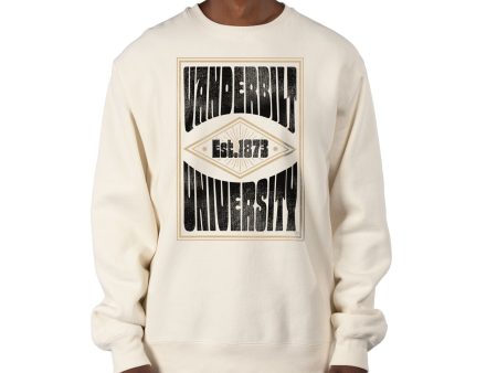 USCAPE Vanderbilt University Poster Heavyweight Crewneck, Bone Discount