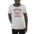 USCAPE Washington State University Academy Renew Short Sleeve Ringer, Ash Black Supply