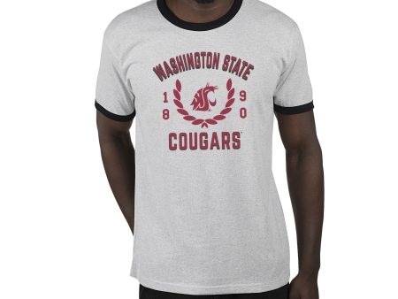 USCAPE Washington State University Academy Renew Short Sleeve Ringer, Ash Black Supply