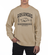 USCAPE University of Arkansas Wilder Fleece Crewneck, Sandstone Fashion