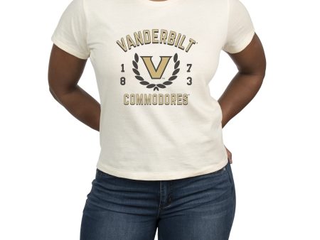 USCAPE Vanderbilt University Academy High Waisted Tee, Vintage White Online Sale