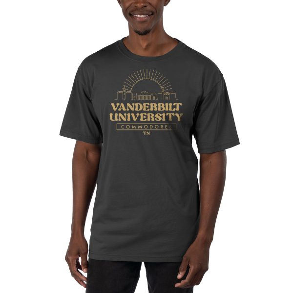 USCAPE Vanderbilt University Old School Short Sleeve Tee, Black Hot on Sale