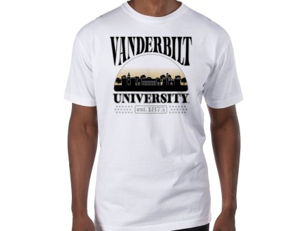 USCAPE Vanderbilt University Stars Short Sleeve Tee, White Fashion