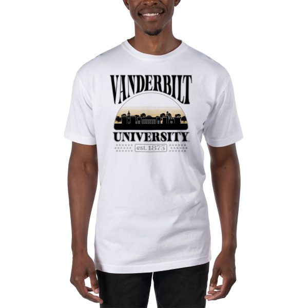 USCAPE Vanderbilt University Stars Short Sleeve Tee, White Fashion